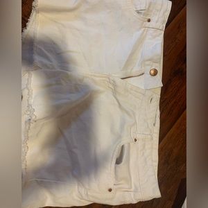 White jeans shorts